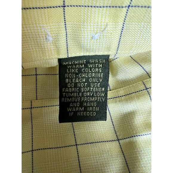 Orvis Signature Collection Yellow, Blue Plaid Button Up Shirt Men's Large EUC - Picture 11 of 13